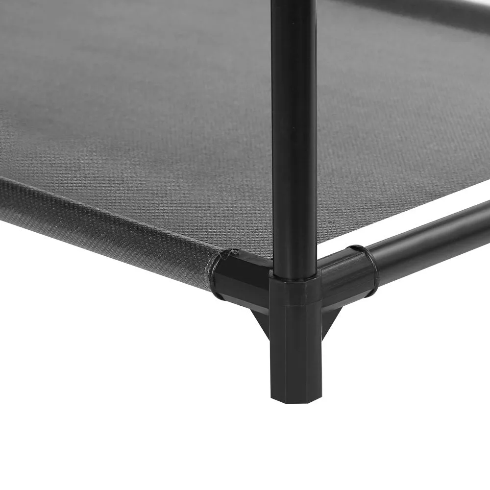 3-in-1 5-Tier Shoe Rack, Coat & Hat Stand, Metal, Black - Artiss