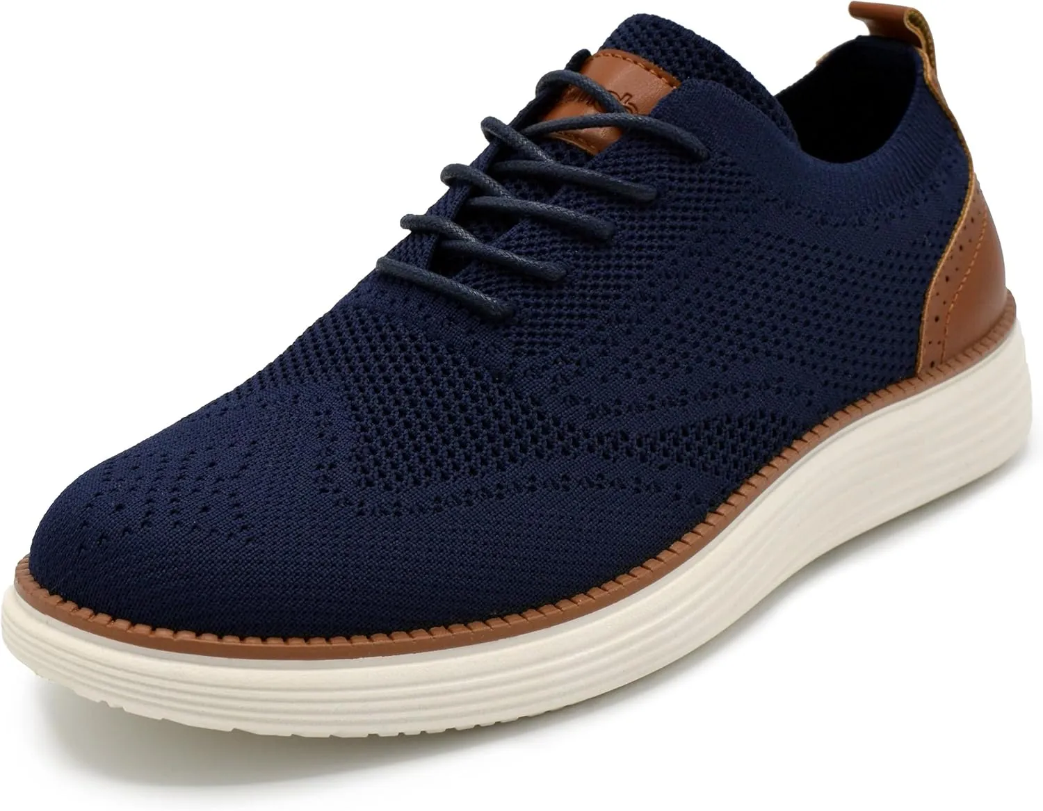 AKADEMIKS Mens Olney Wingtip Knit Oxford, Sleek Breathable Dress Shoes