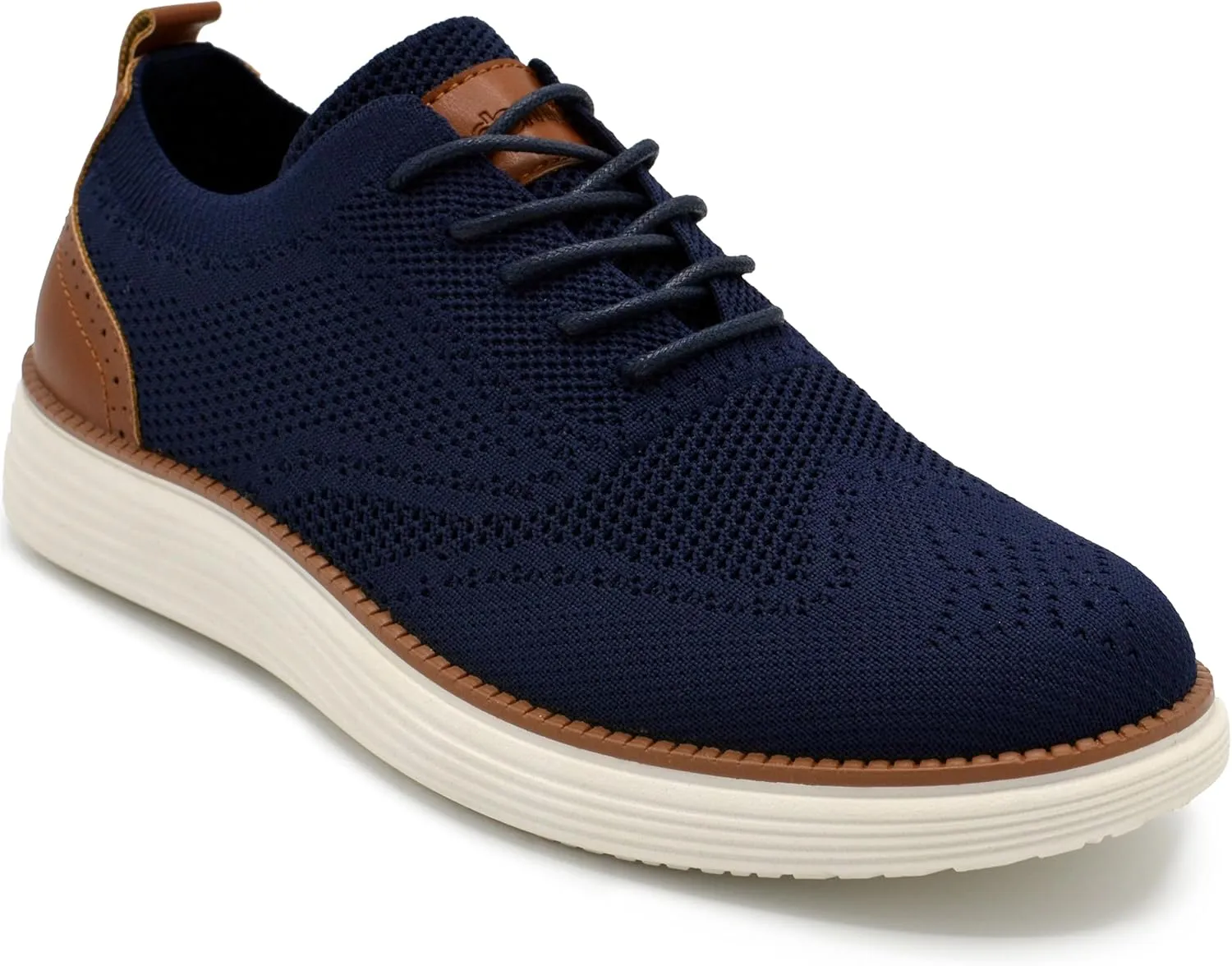 AKADEMIKS Mens Olney Wingtip Knit Oxford, Sleek Breathable Dress Shoes