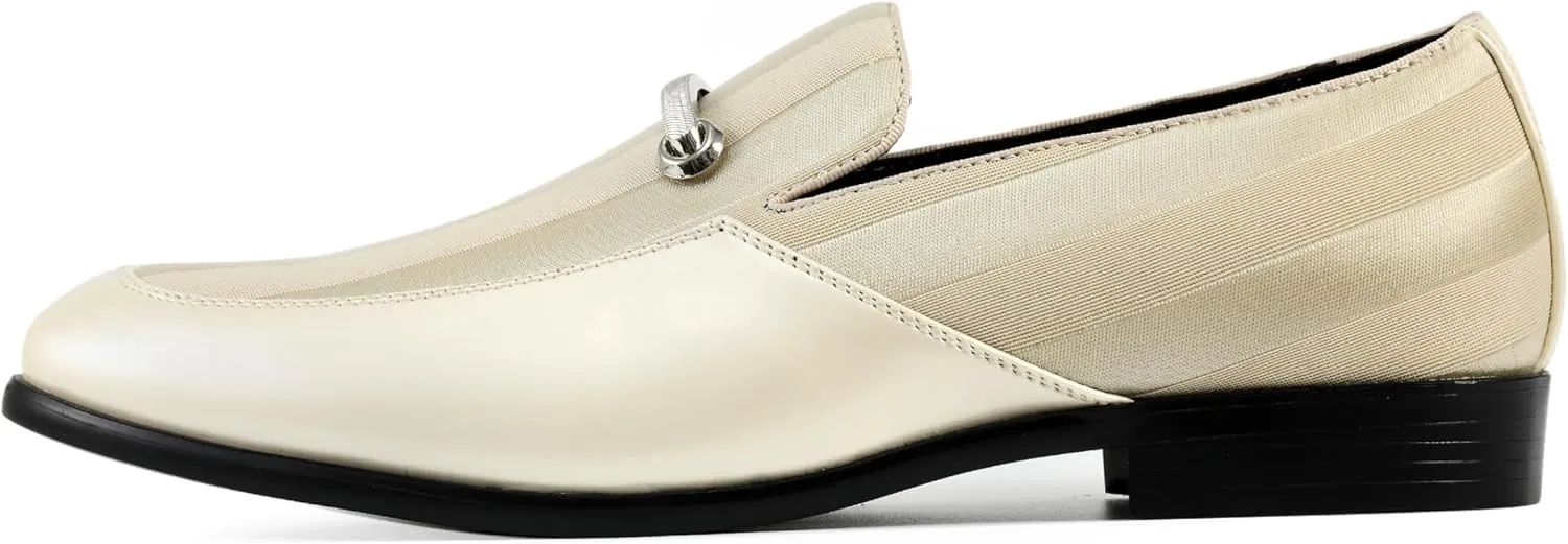 Amali Fay Velvet Men??s Slip-On Shoes with Gold Chain Ornament Dress Shoes for Men Velvet Formal Loafers for Men The Original Smoking Men Tuxedo Dress Shoes
