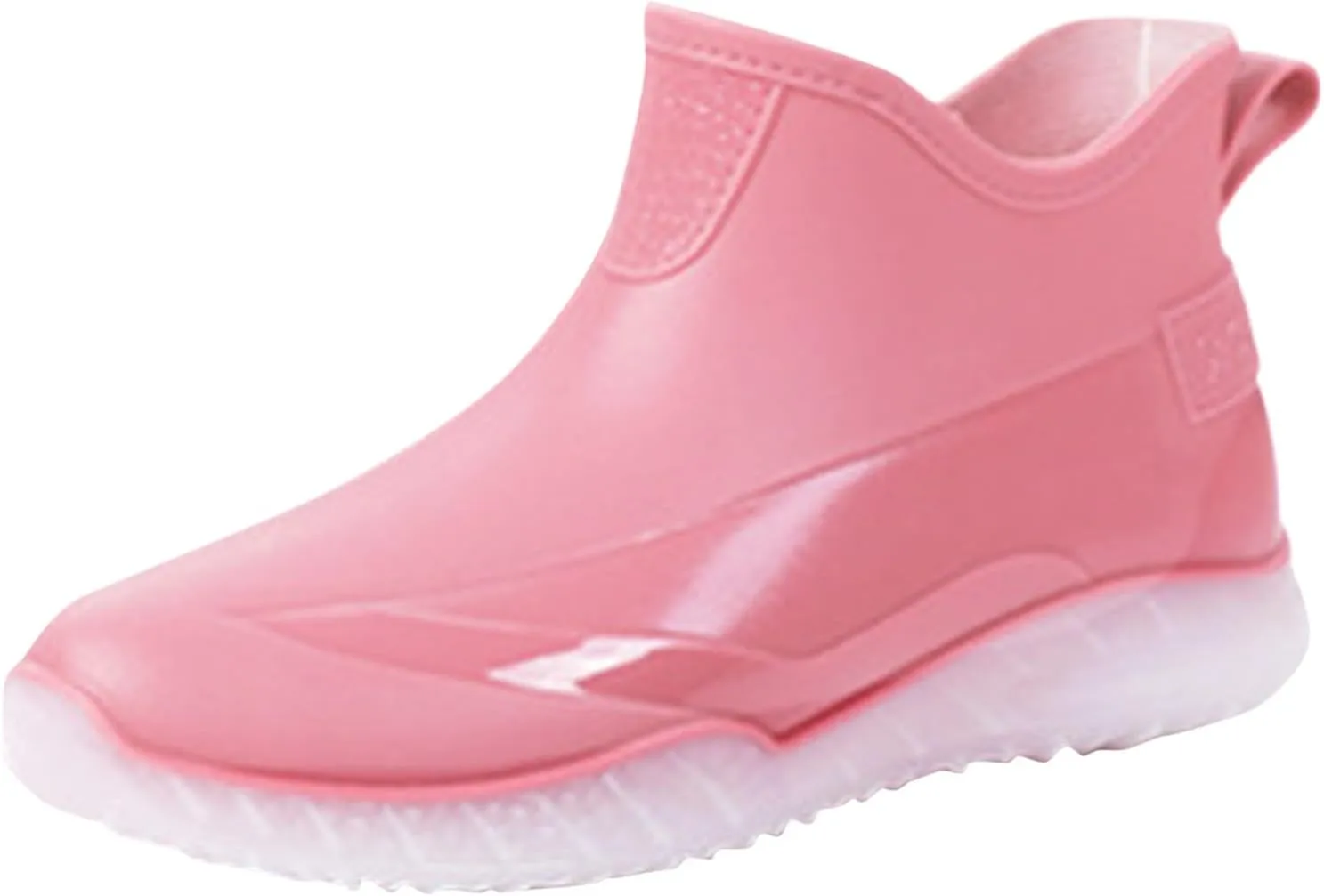 AMDBEL Womens Rain Boots Tall, Waterproof Garden Boots Short Rain Boots Comfort Lightweight Ankle Rain Shoes Platform Rubber Chelsea Rain Boots for Ladies Outdoor Work Shoes