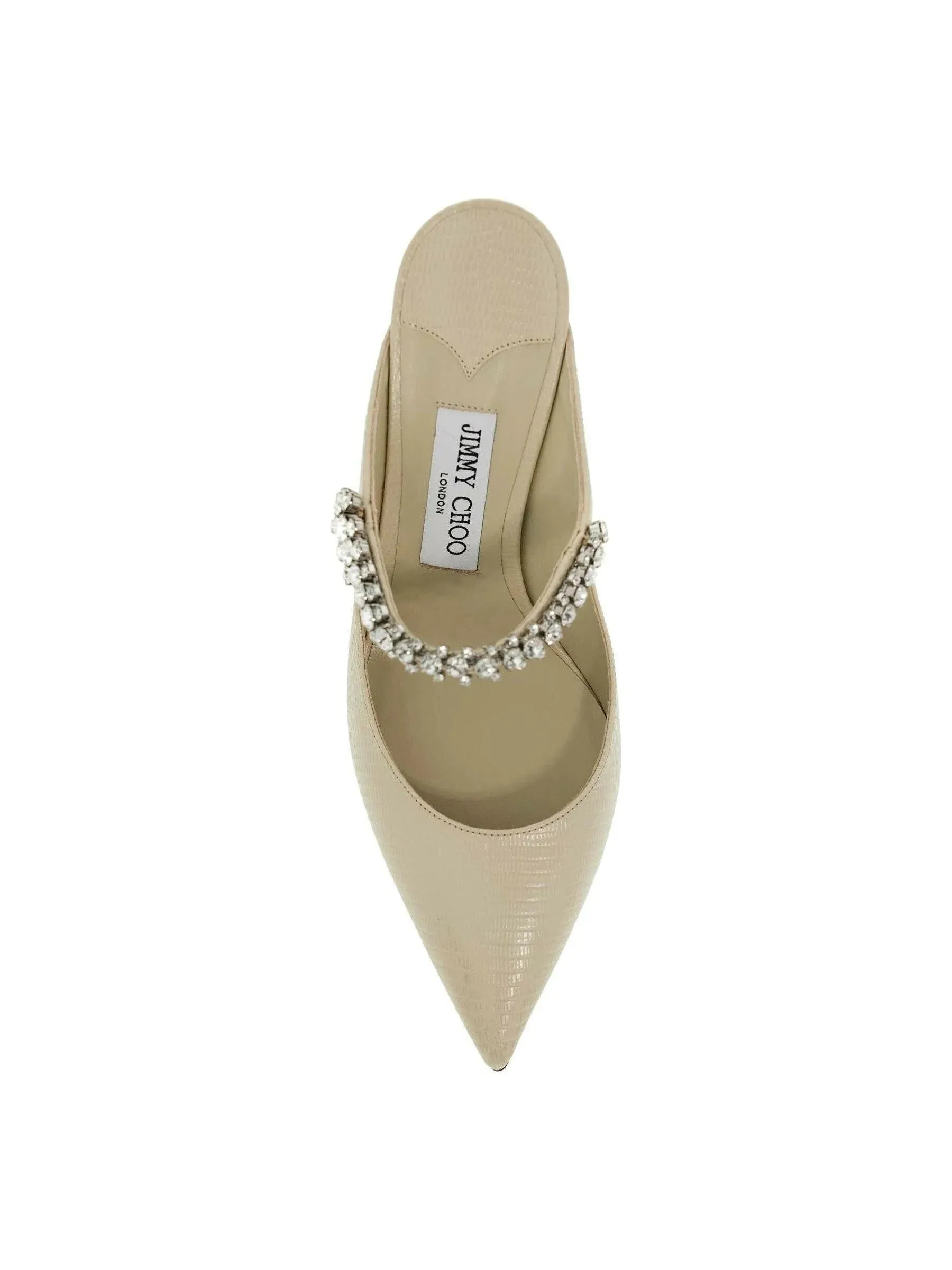 Bing 100 Lizard Embossed Leather Mules