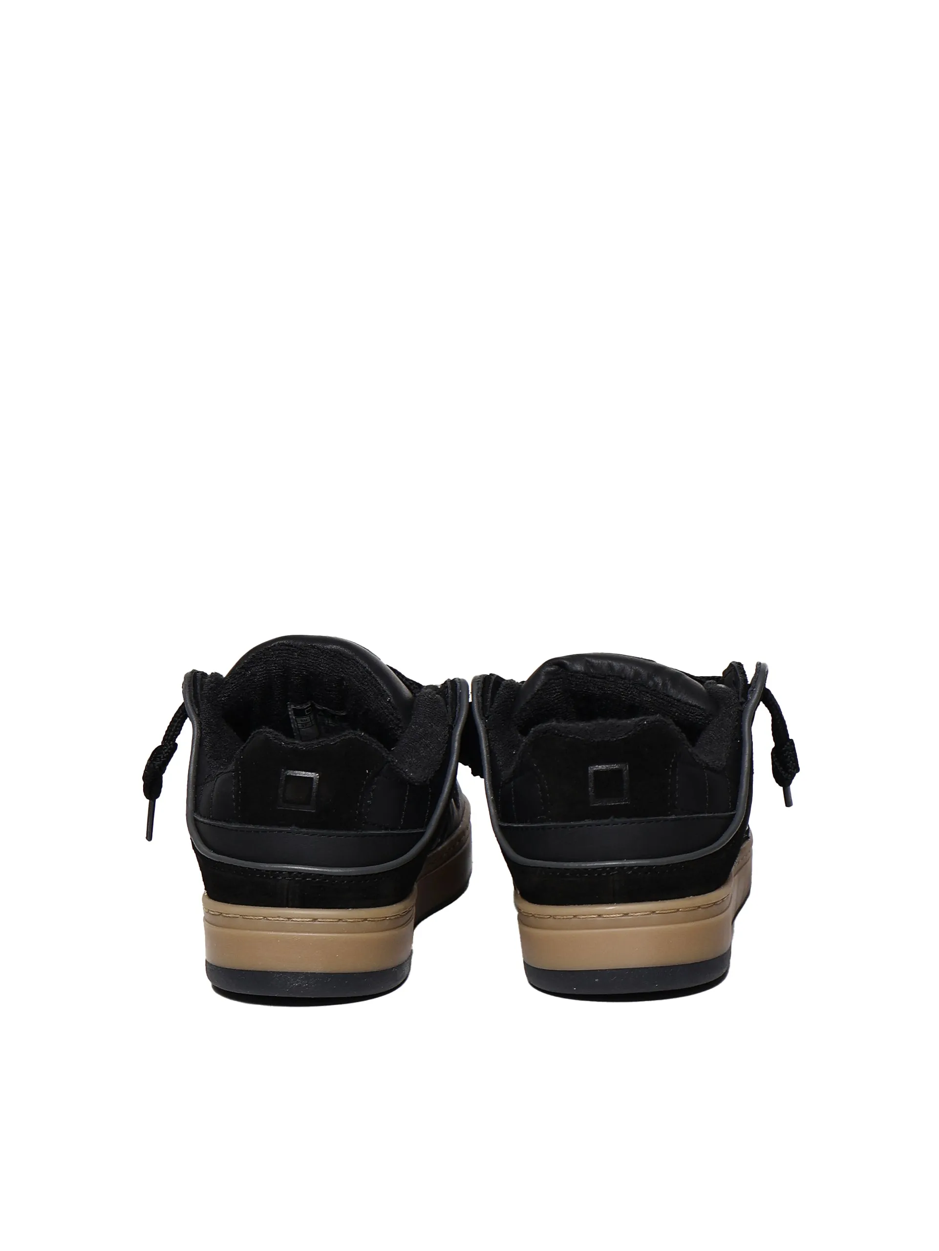Black Suede Lace-Up Sneakers