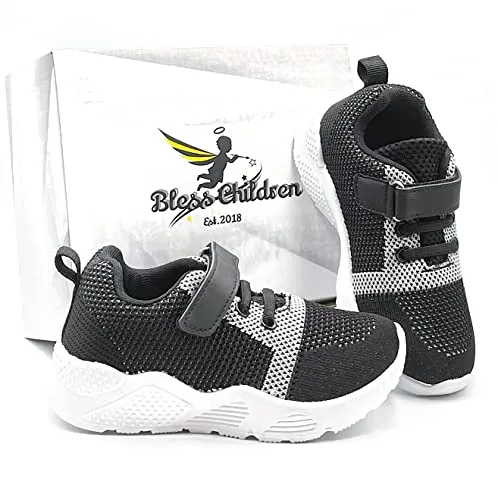 Bless Children Baby Toddlers Boy's Girl's Breathable Fashion Sneakers Walking Running Shoes,Grey1902.Size 5