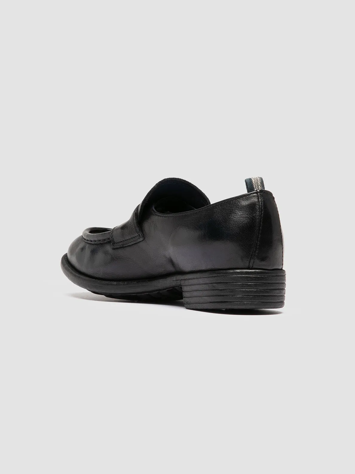 CALIXTE 020 - Blue Leather Loafers