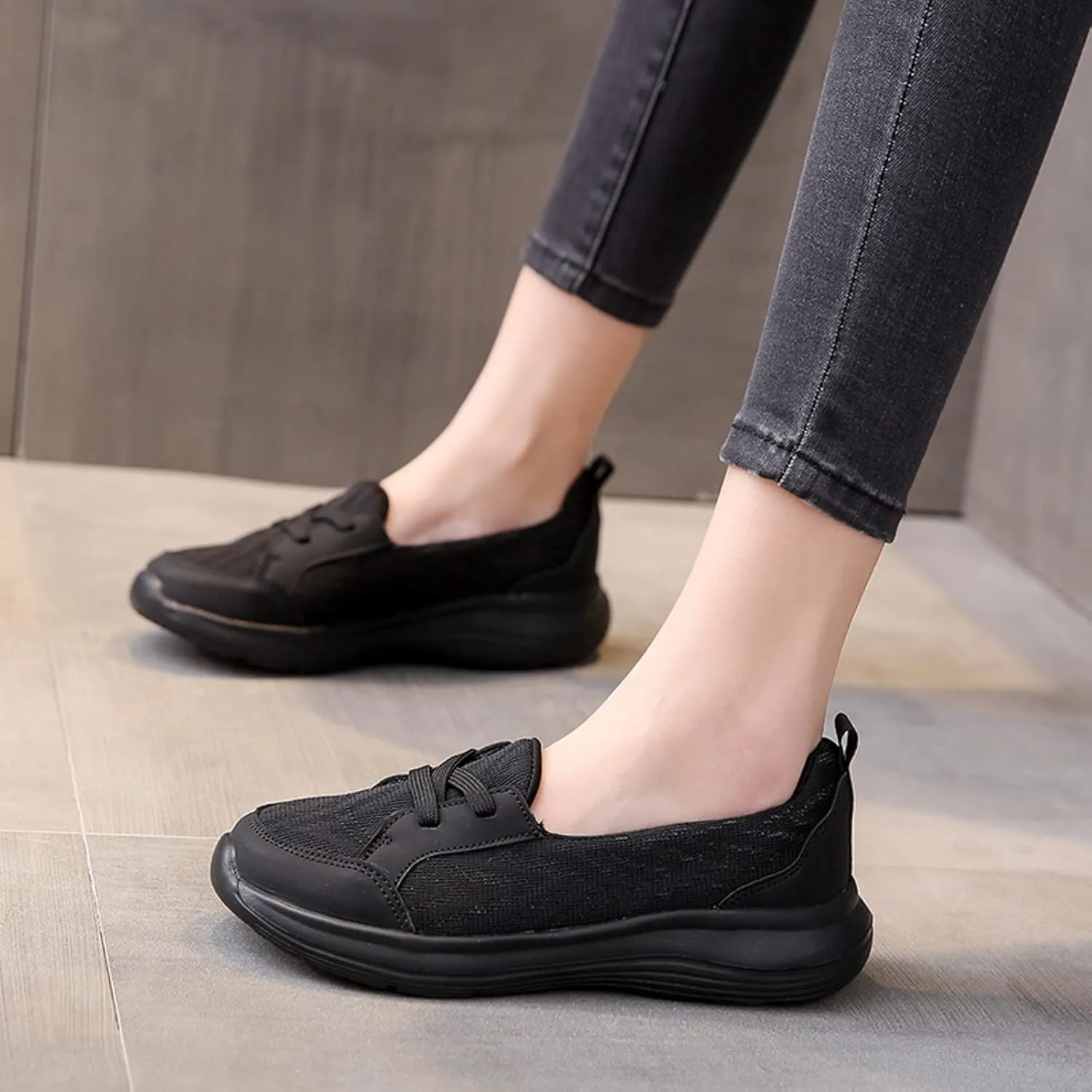 Cathalem Loafers for Women 2024, 2024 New Orthopedic Women's Breathable Slip On Arch Support Non-Slip Shoes Non Slip Shoes