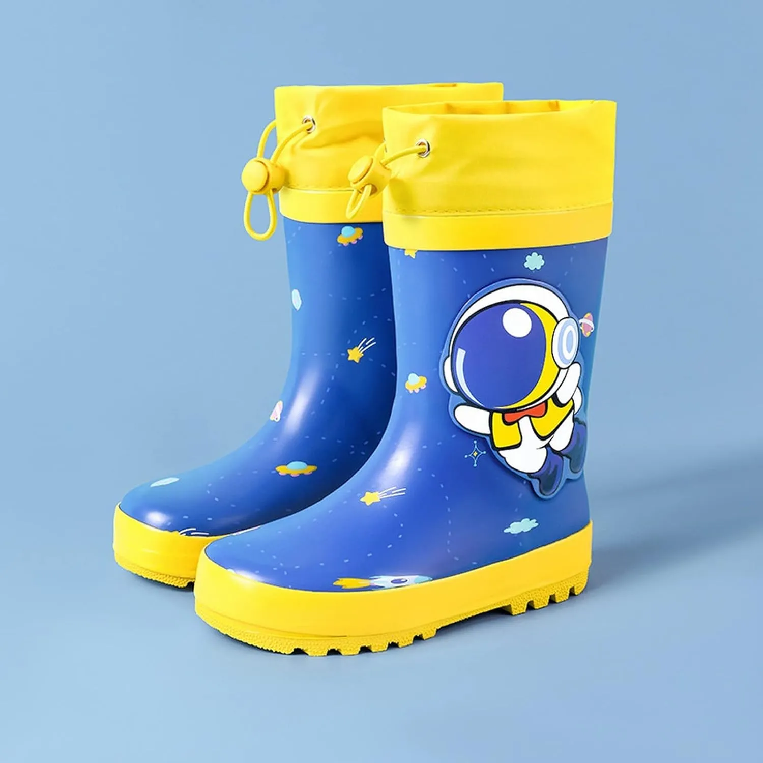 Children Boys Girls Mid Calf Rain Boots Waterproof Shoes Kids Adorable Patterns Lightweight Anti Slip Outdoor Shoes