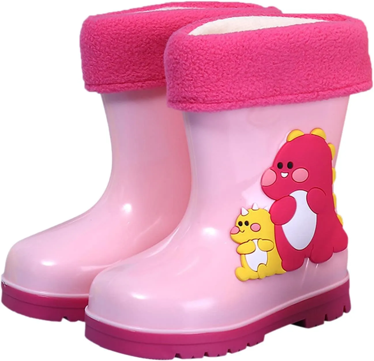 Children Rain Boots Comfortable Wrapped Cartoon Removble Interior Design Children Rain Shoes Little Girls Suede Boots