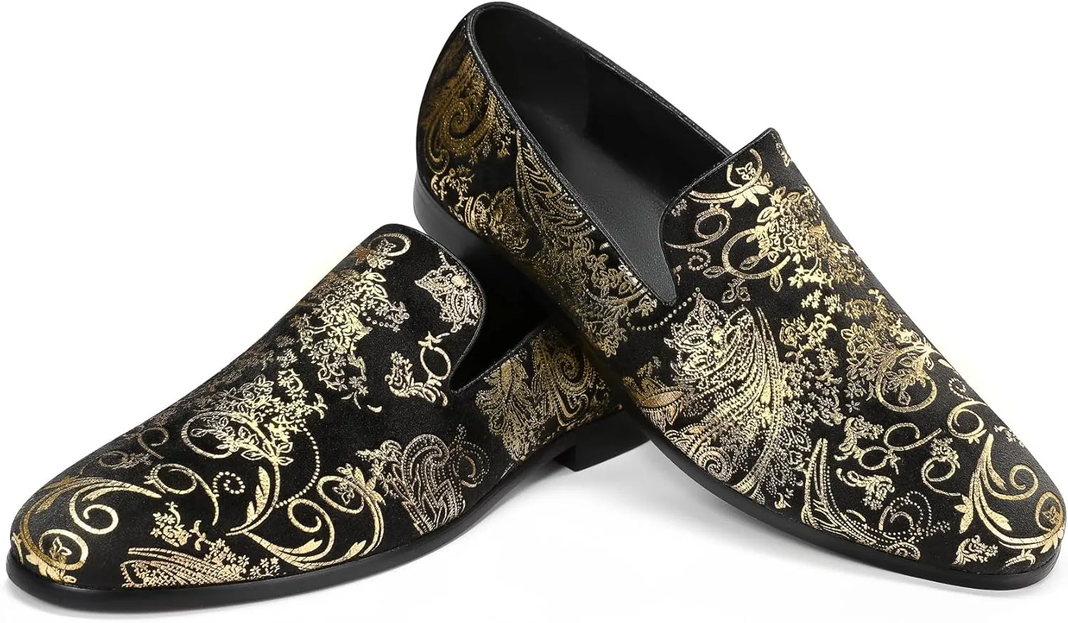 Cloudstyle Loafers for Men Slip on Shoes Casual & Formal Comfortable Black Tuxedo Fashion Suit Dress Shoes for Weddings, Church, Office, Prom