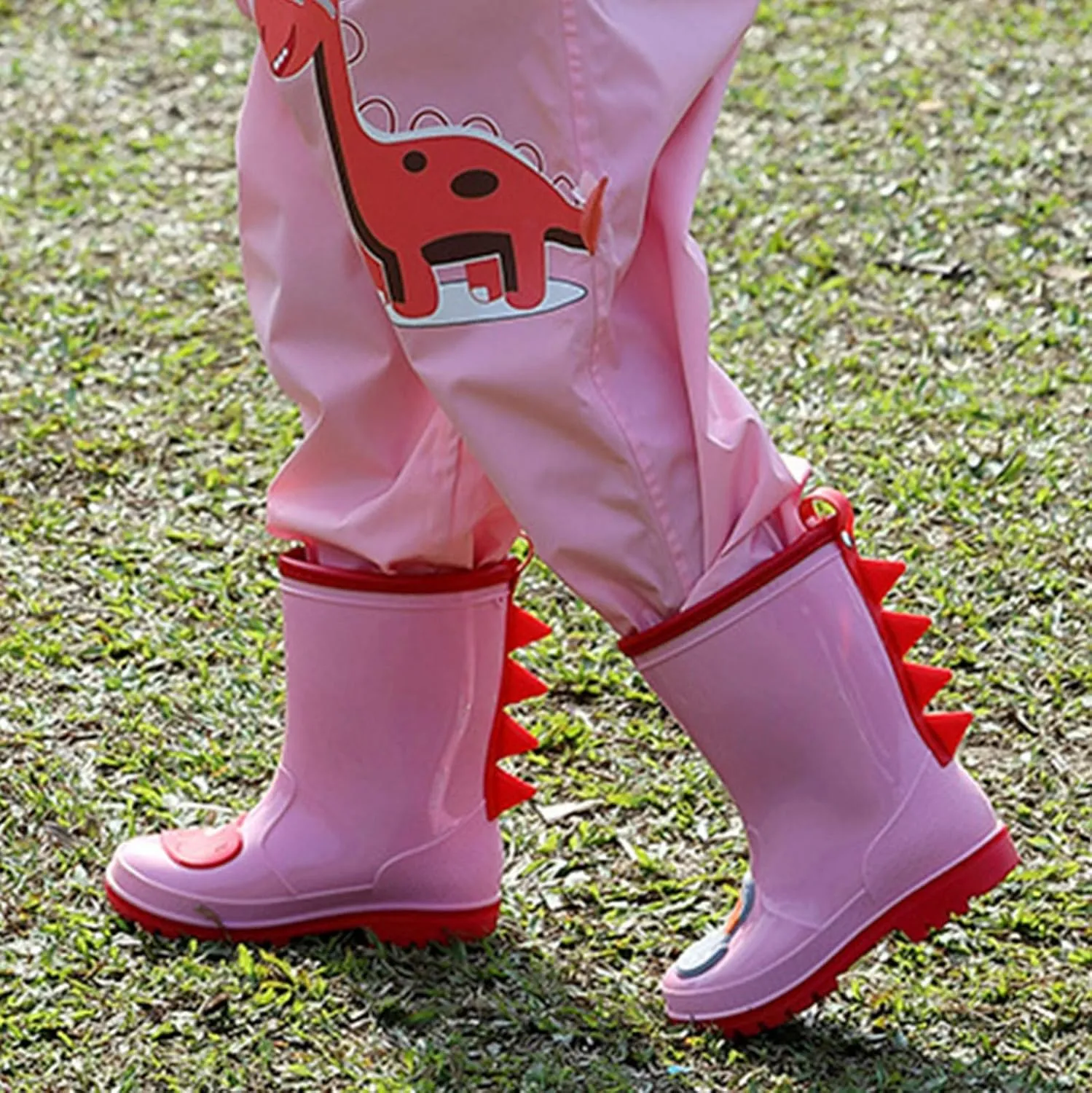 EnJoCho Rain Boots for Girl Toddler Waterproof Rain Boots 3-9T Kids Baby Boys Cartoon Rubber Waterproof Rain Shoes Rain Boots