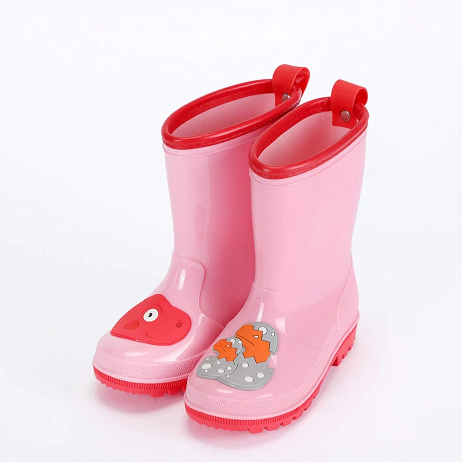 EnJoCho Rain Boots for Girl Toddler Waterproof Rain Boots 3-9T Kids Baby Boys Cartoon Rubber Waterproof Rain Shoes Rain Boots