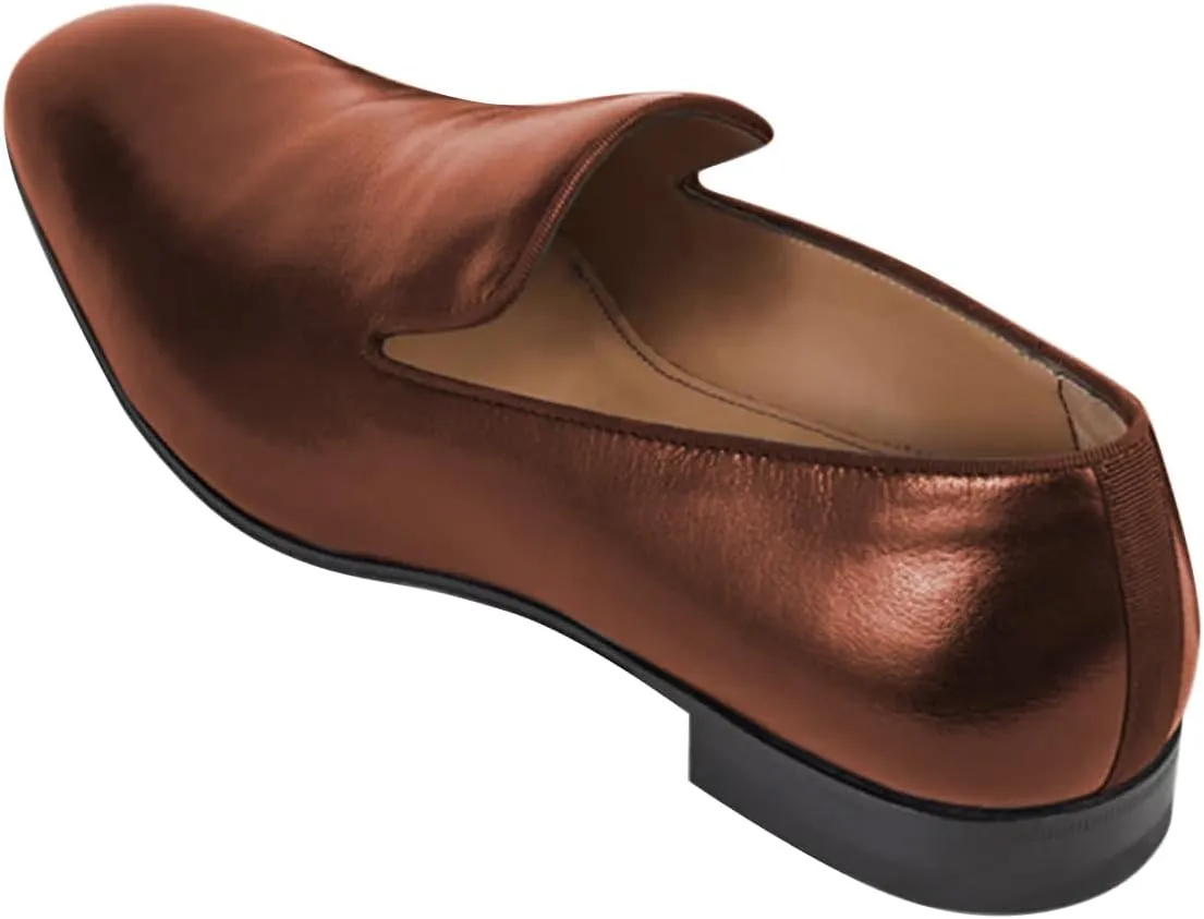 FSJ Men's Classic Slip-On Dress Loafers Sleek Leather Comfort Cushioned Insole Minimalist Casual Formal Shoes Size 4-16 US