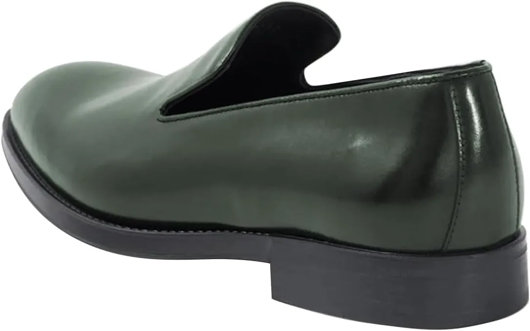 FSJ Men's Classic Slip-On Dress Loafers, Smooth Leather Comfort Casual Formal Shoes for Wedding, Church, Office, Prom, Breathable Driving Loafer Size 4-16 US