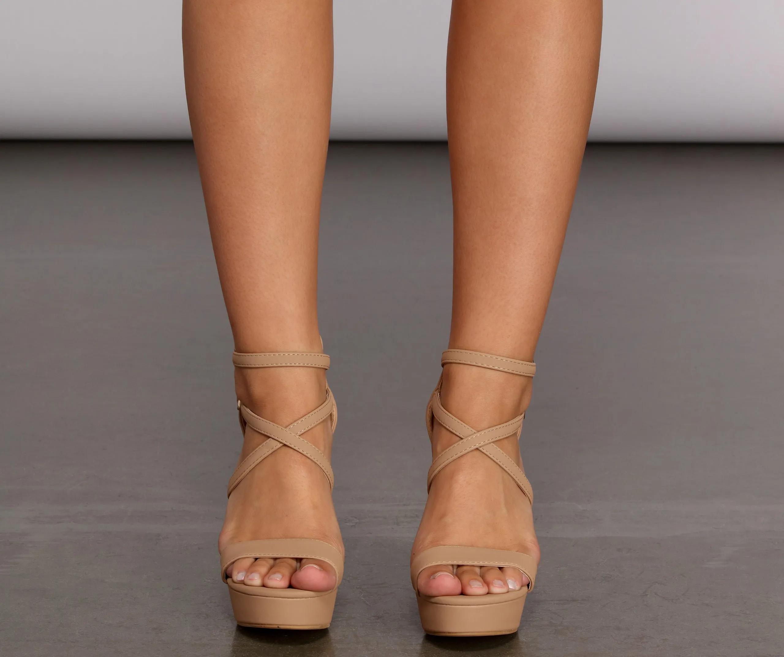 Higher Ground Strappy Platform Heels