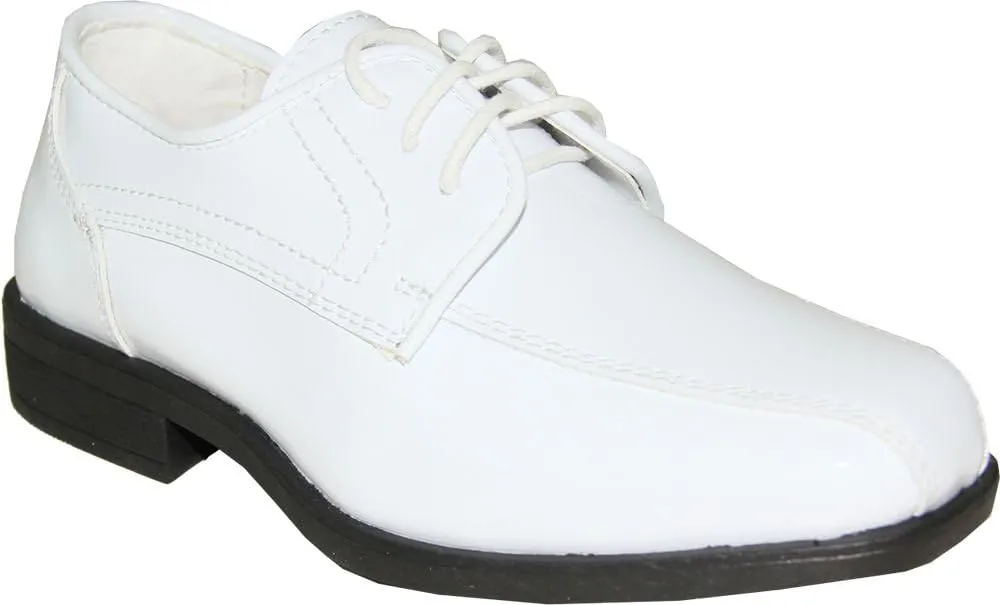 Jean YVES Boy Dress Shoe JY02KID Tuxedo for Wedding Formal Event (5 M US Big Kid, White)