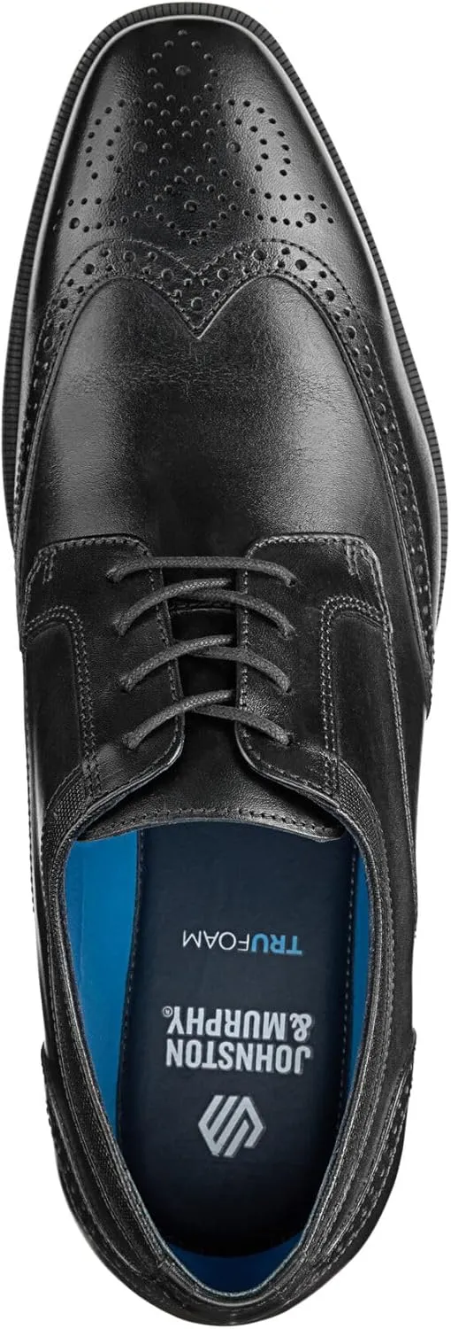 Johnston & Murphy Gibbons Wingtip Slip-Ons, Modern Classic Men??s Dress Shoes, Leather Shoe for Men