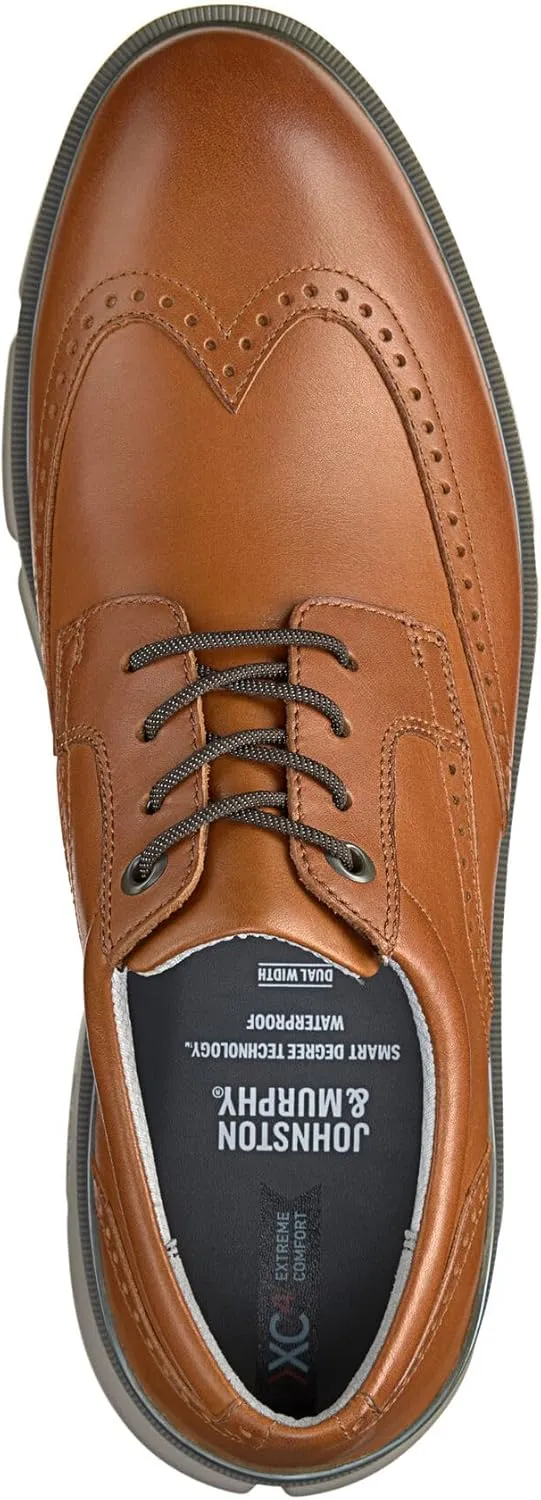 Johnston & Murphy Men??s XC4 Tanner Wingtip Shoes, Men??s Dress Sneakers, Casual Work Shoes for Men with Waterproof Construction