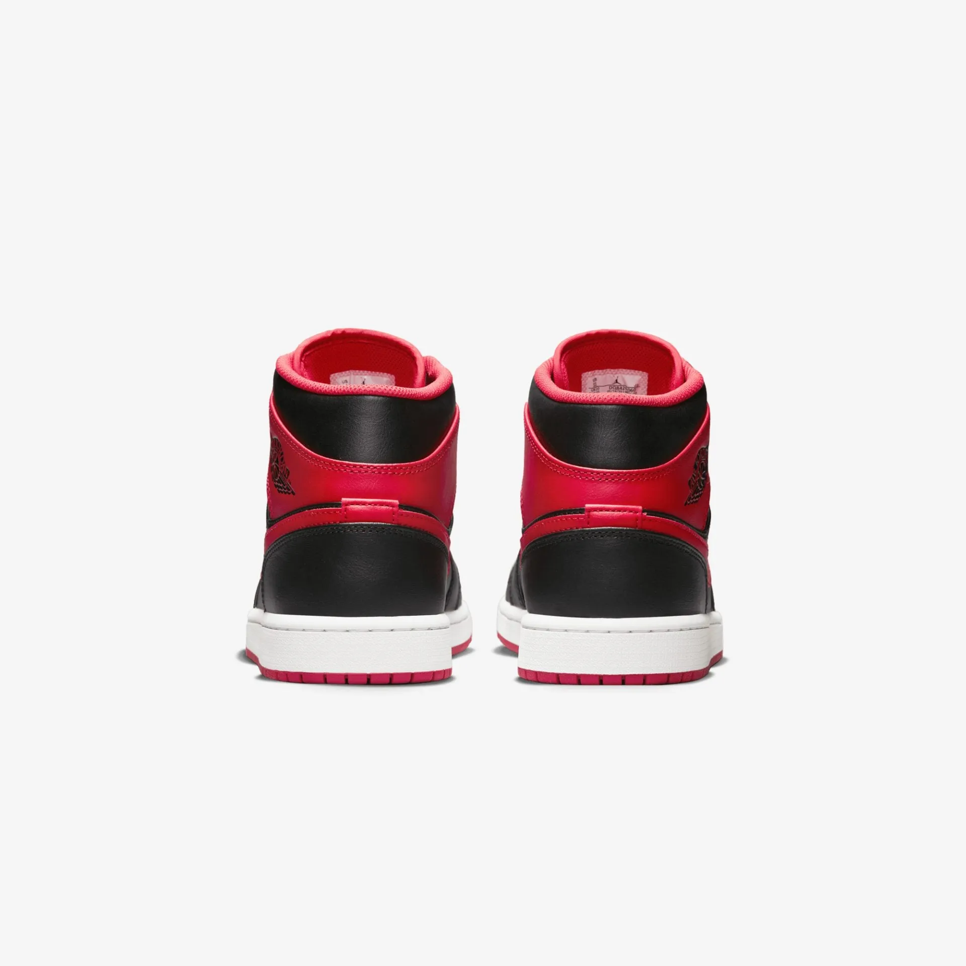 Jordan | AIR JORDAN 1 MID { BLACK/FIRE RED-WHITE