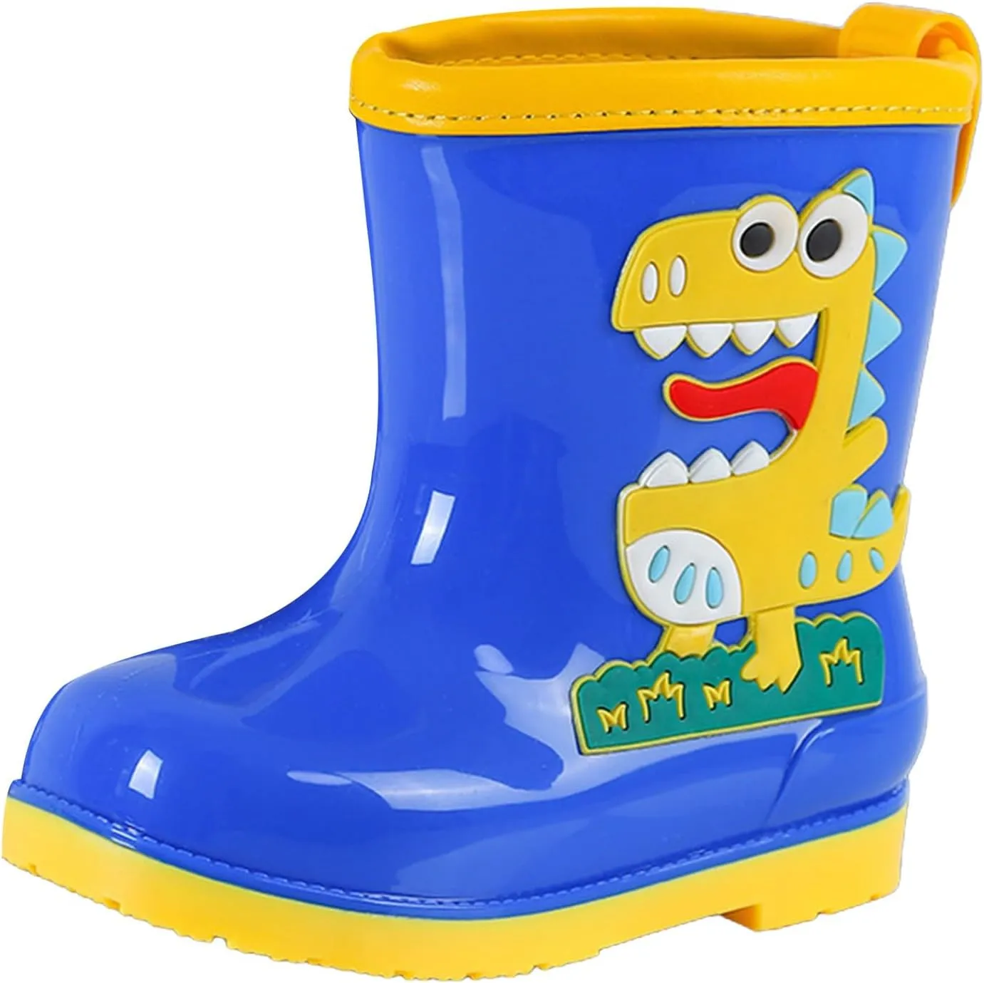 Kids Dinosaur Rain Boots Rubber Waterproof Toddler Rain Boots Cute Cartoon Boys Girls Mud Boots Water Shoes
