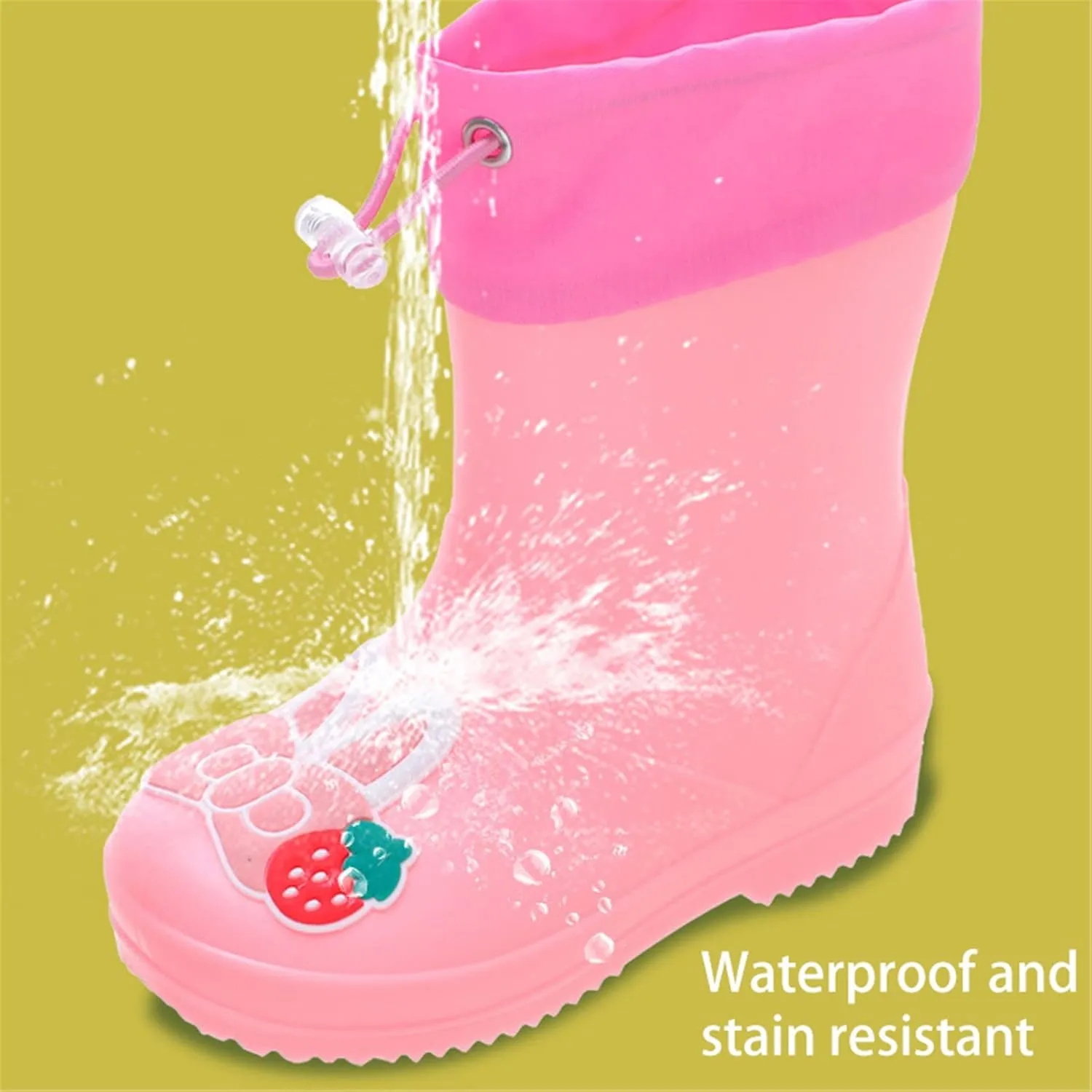 Kids Rain Boots For Boys Girls Cartoo Colorful Rain Boots For Toddler Perfect In Rainy Day Outdoor Kids Rubber Boots