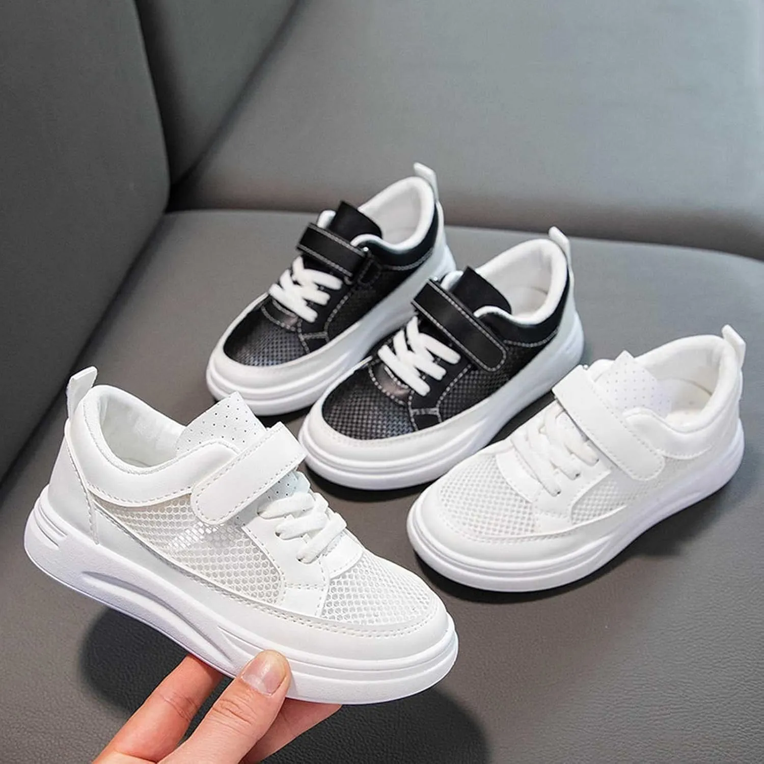 Kids Running Shoes Spring and Summer New Mesh Breathable Non Slip Children's Casual Sports Shoes Non-Slip Walking Shoes