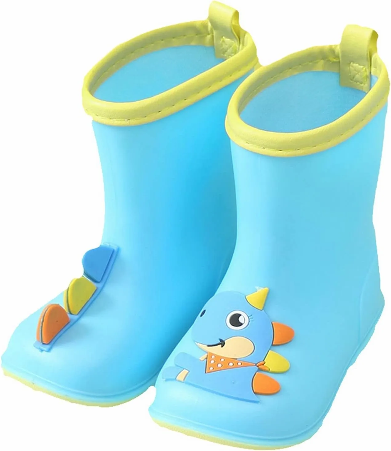 Kids Toddler Rain Boots for Girls Boys Dinosaur Cartoon Waterproof Rain Shoes Patterns Boot with Easy On Newborn Shoes