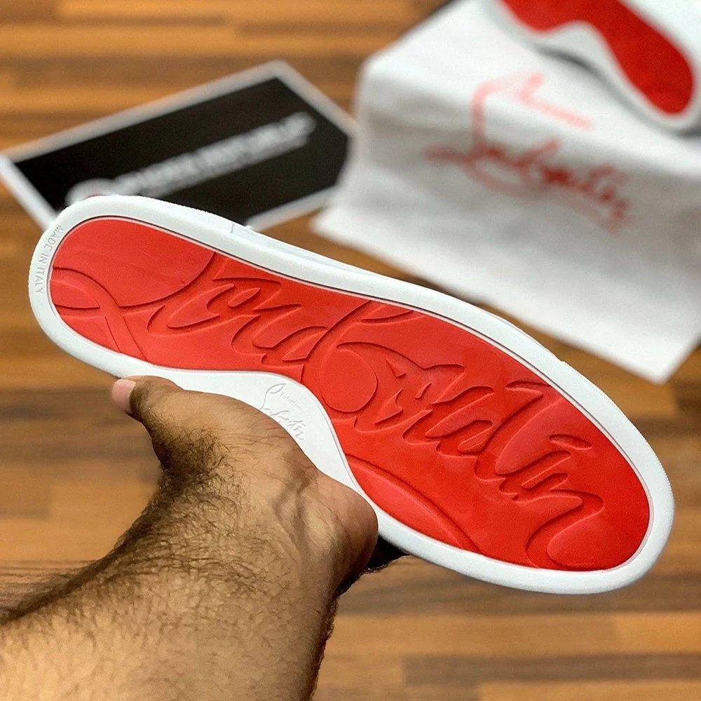 Loubbouttin Jr Spiked Lows ”White Silver”