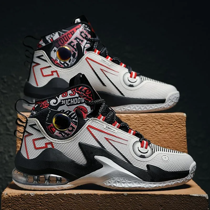Men's Basketball Shoes Breathable Non Slip Sneakers High Top Ultra-Light Fashion Outdoor Sports Shoes
