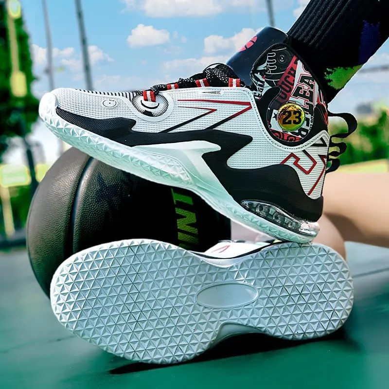 Men's Basketball Shoes Breathable Non Slip Sneakers High Top Ultra-Light Fashion Outdoor Sports Shoes