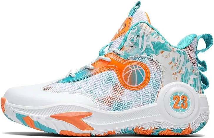 Mens Basketball Shoes Fashion Graffiti Non-Slip Breathable Running Sneakers Outdoor Casual Athletic Tennis Walking Sport Shoes