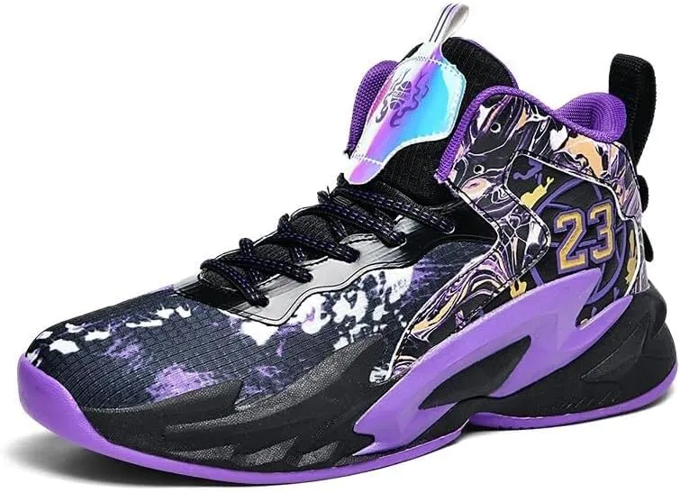 Men's Basketball Shoes Fashionable Outdoor Sports Non Slip Rubber Soled Basketball Boots