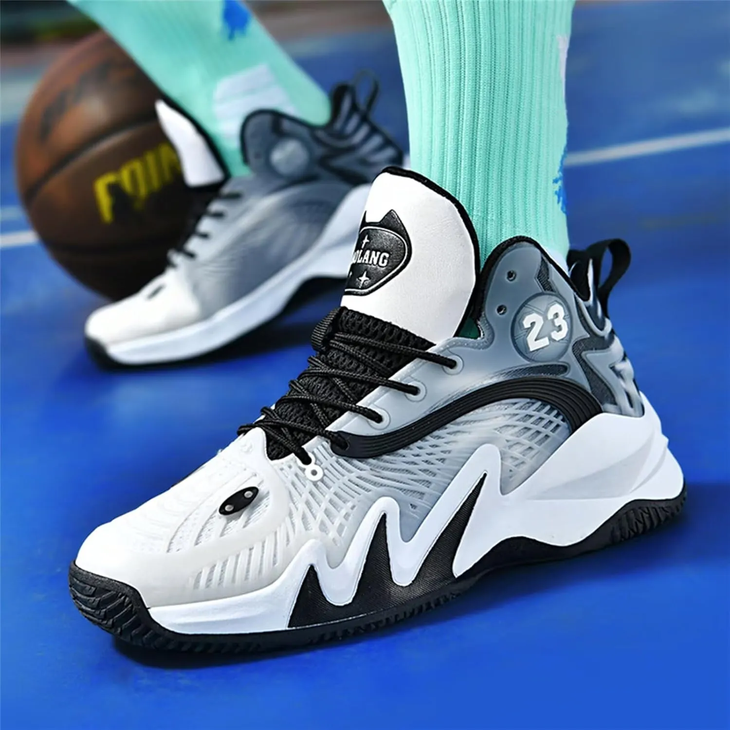 Men's Basketball Shoes for Women Breathable Non Slip Fashionable Comfortable Training Shoes Outdoor Sneakers