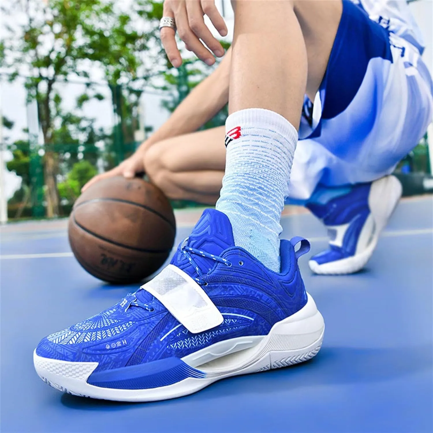 Men's Basketball Shoes for Women Breathable Non Slip Fashionable Comfortable Training Shoes Outdoor Sneakers