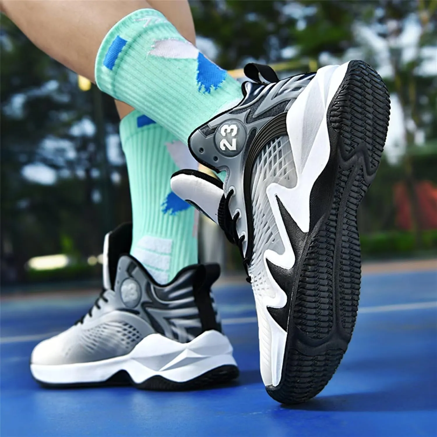 Men's Basketball Shoes for Women Breathable Non Slip Fashionable Comfortable Training Shoes Outdoor Sneakers