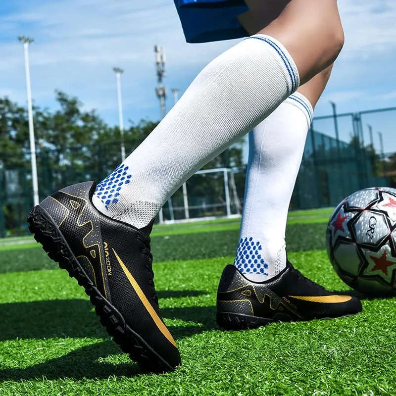 Mens Soccer Shoes Cleats Professional High Top Breathable Training Sneakers