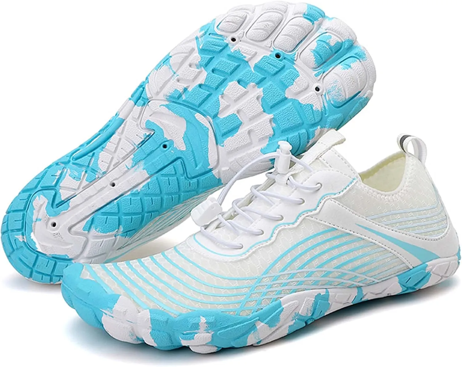 Mens Womens Sports Water Shoes, Lightweight Fast Drying Breathable Fabric, Adult Water Shoes for Indoor Fitness Training, Rock Climbing Training, Swimming, Diving or Beach Activities.
