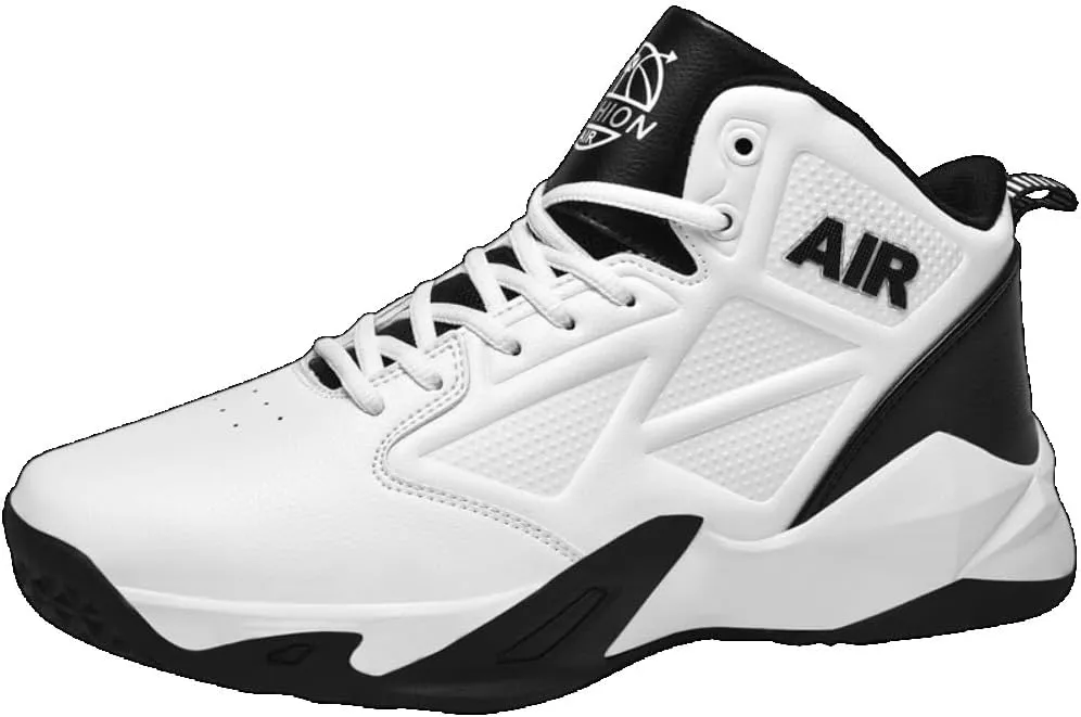 MoLig Men's 2023 Sports Running Basketball Training Sneakers (6, White)