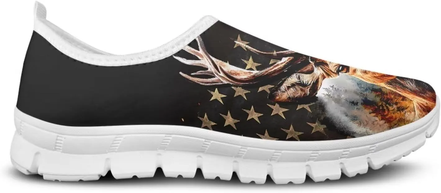 Non Slip Shoes for Men Lightweight Running Sneaker Laceless Design