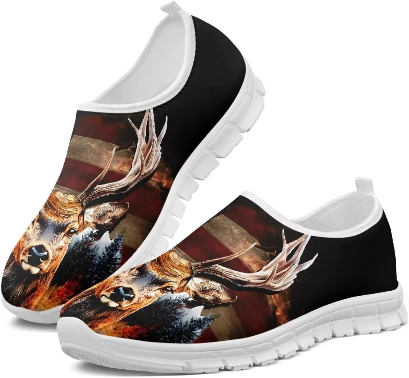 Non Slip Shoes for Men Lightweight Running Sneaker Laceless Design