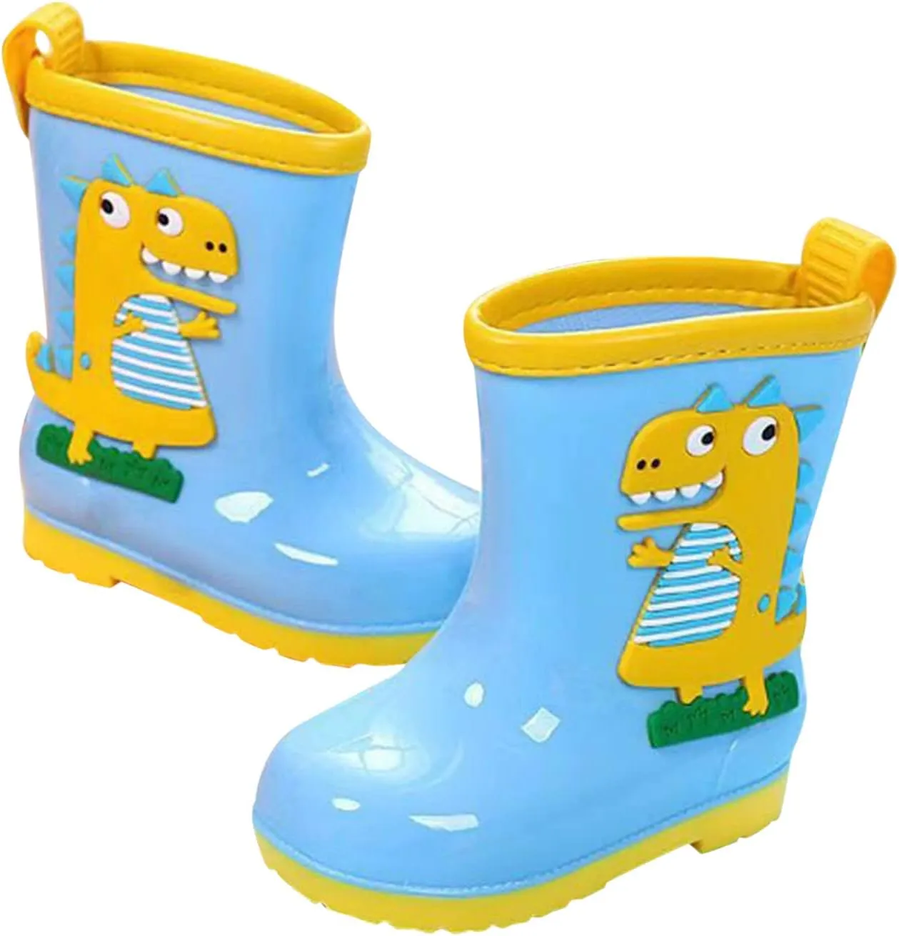 Rain Boots Toddler Toddler Kids Waterproof Rain Boots Cartoon Infant Boys Girls PVC Rain Boots Toddler (Blue, 6-7 Years)
