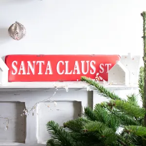 Santa Claus St. Metal Sign