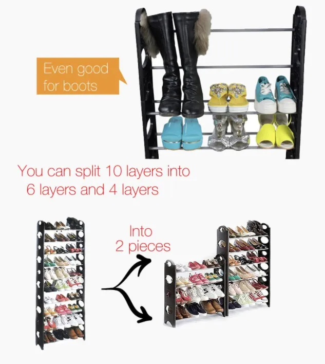 Shoppy 4/10 Tier Shoe Lovers Organizer Rack