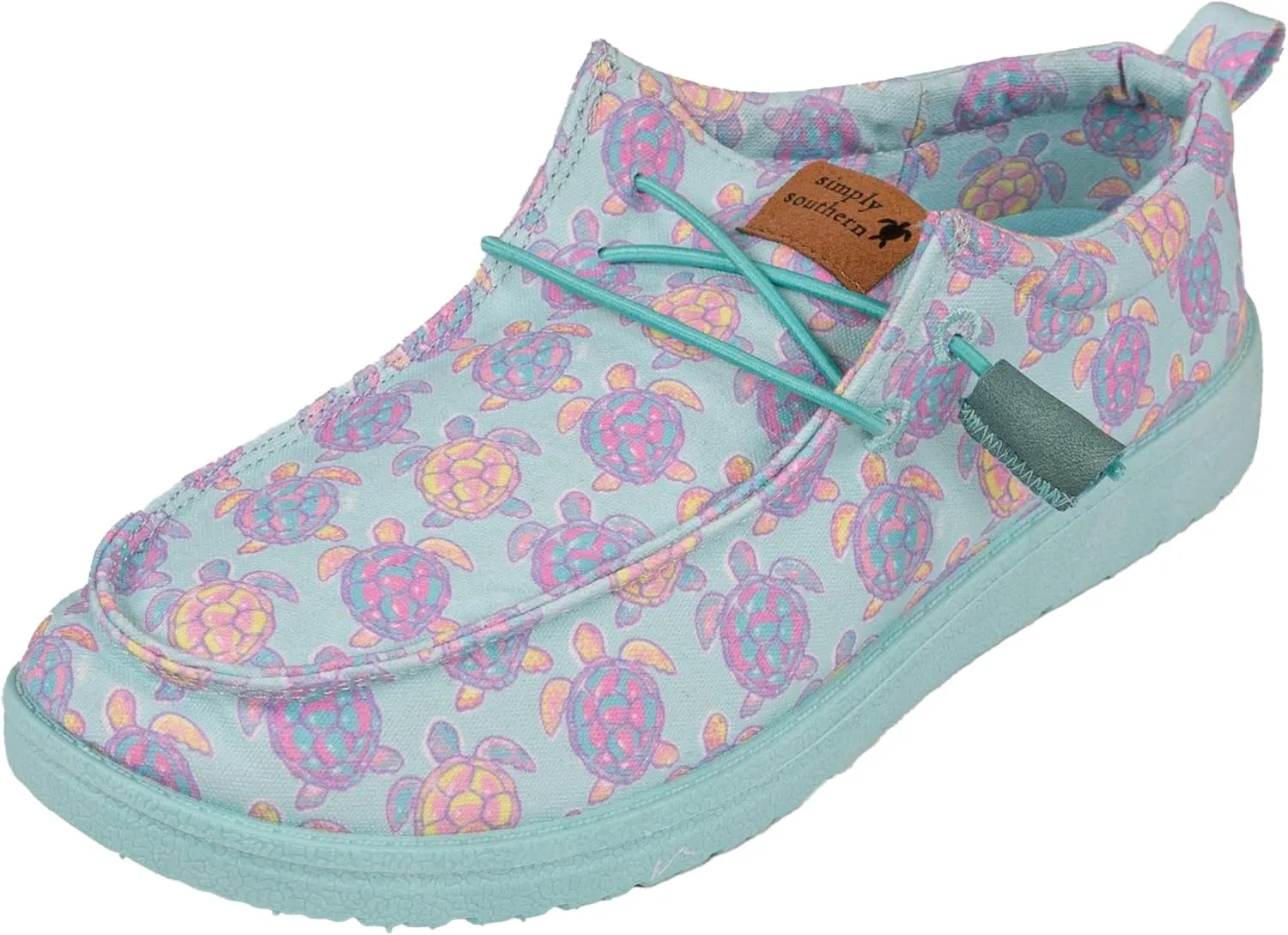 Simply Southern YOUTH Turtle Green Slip On Shoes