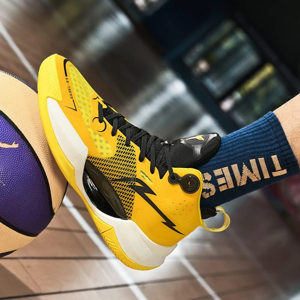 SUKKCCNO Men's Shock Absorption, Wear-Resistant and Luminous Basketball Shoes, Teenagers' Breathable Sneakers, Breathable and Comfortable