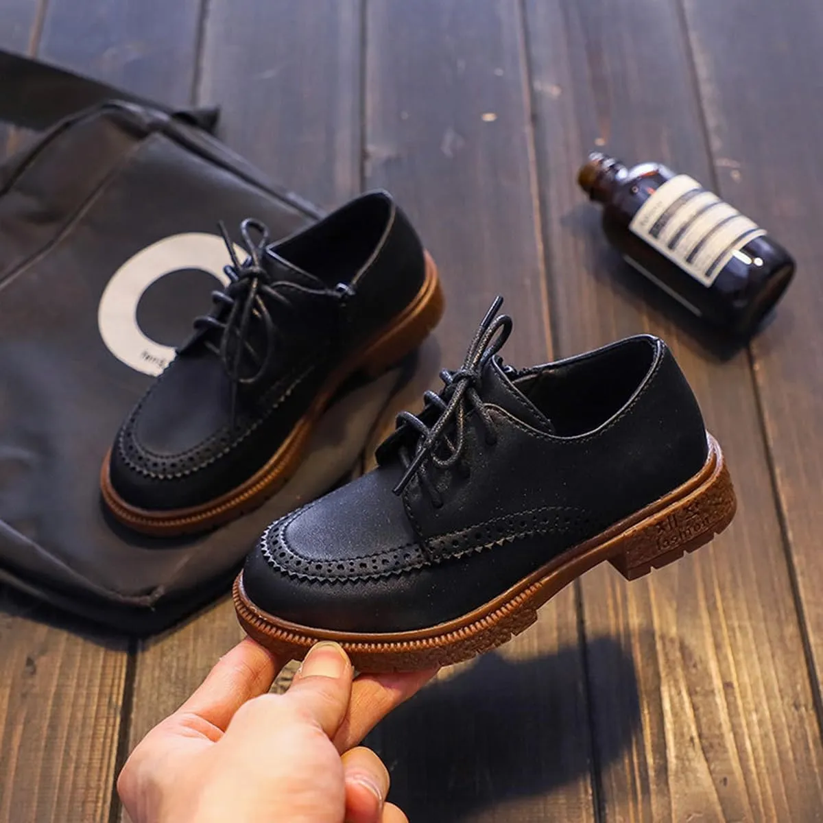 TangDao Boy??s Dress Shoes Slip On Loafers Lace Up Comfort School Uniform Shoes Kids Wedding Shoes