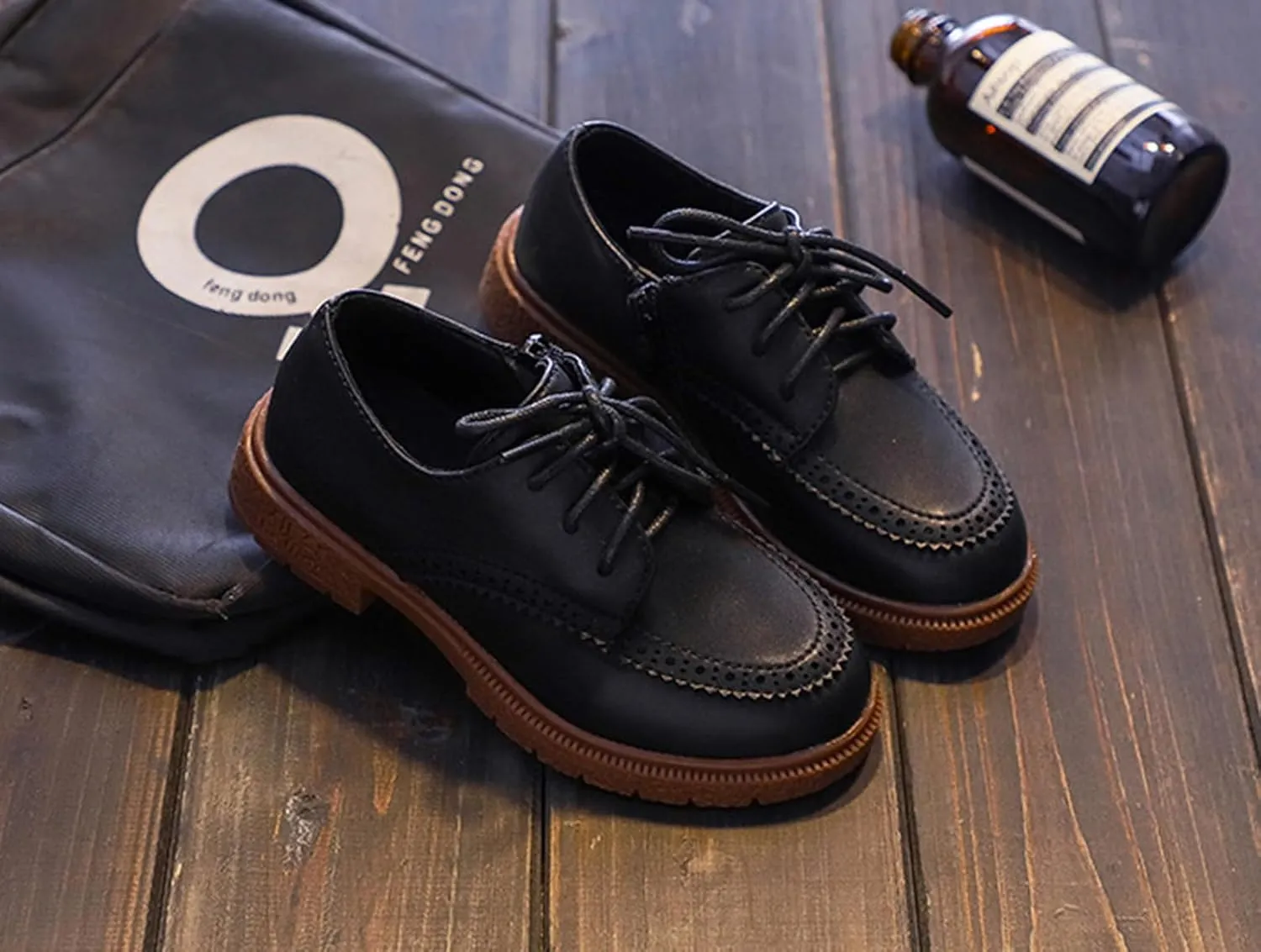 TangDao Boy??s Dress Shoes Slip On Loafers Lace Up Comfort School Uniform Shoes Kids Wedding Shoes