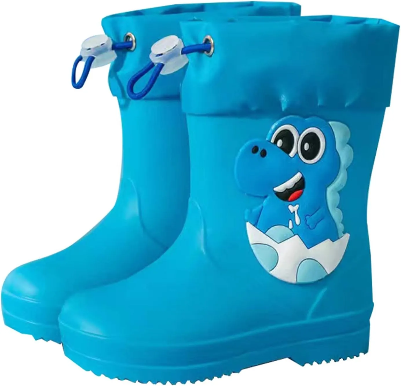 Toddler Dinosaur Rain Boots with Adjustable Buckle Infant Lightweight Non Slip Rainboots Kids Boys' Snow Boots