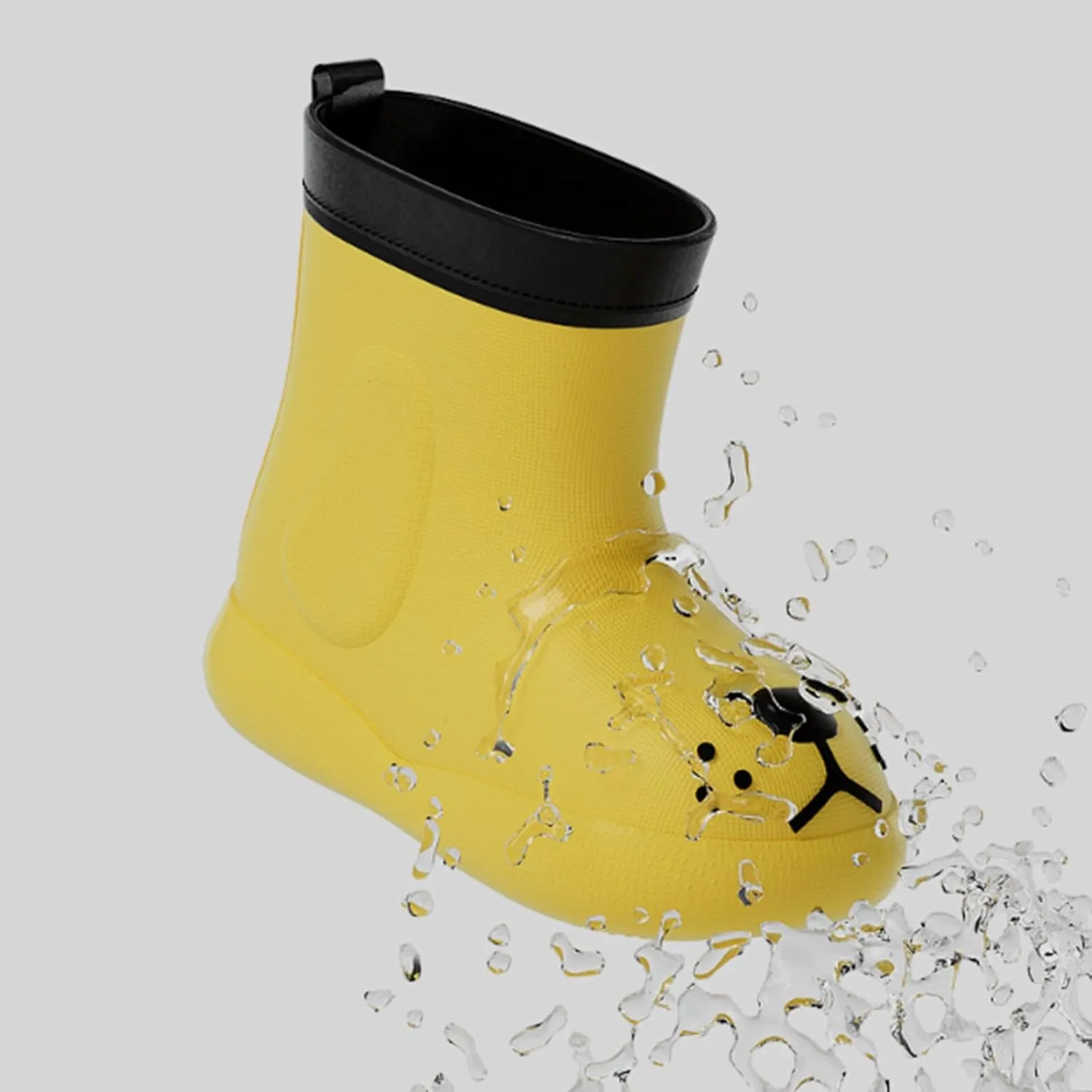 Toddler Kids Waterproof Cute Cartoon Rain Boots Rubber Soft Sole Outdoor Play Work Shoes for Little Boys Girls