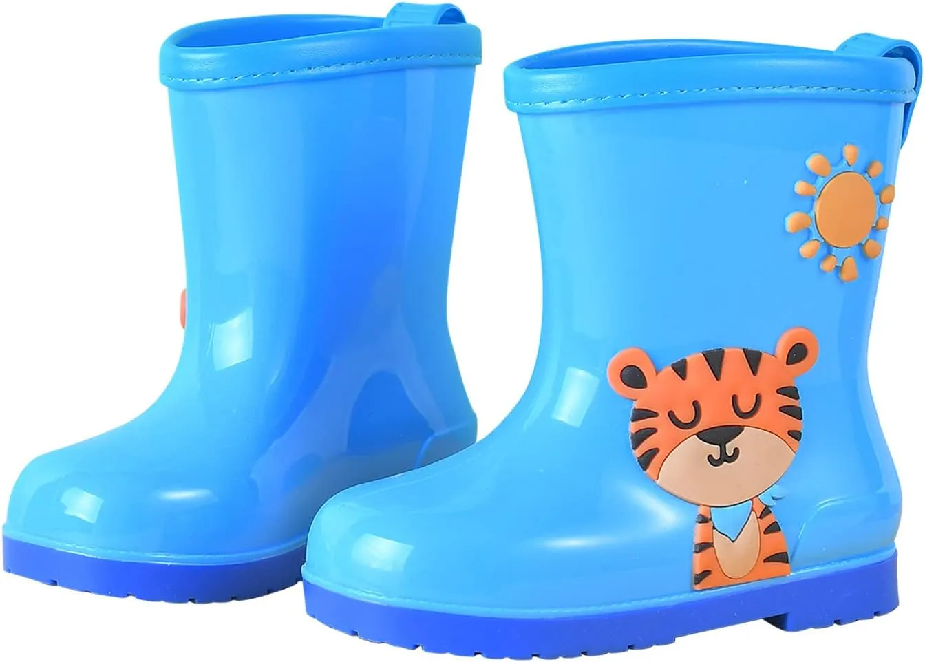 Toddler Rain Boots Baby Rain Boots Short Rain Boots for Toddler Easy-on Cute Lightweight ??aterproof Non Girls Heels
