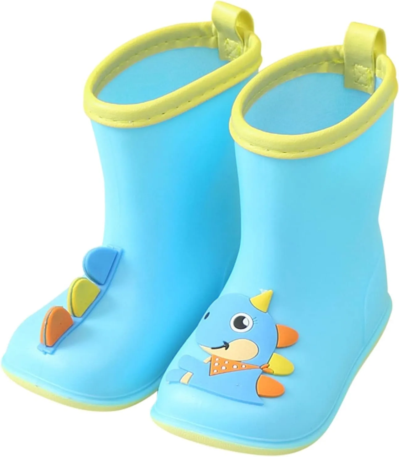 Toddler Slip On Rain Boots Kids Boys Girls Cute Cartoon Easy-on Lightweight Waterproof Easy On Garden Boots Large